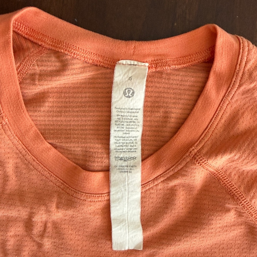 Lululemon Athletica Orange Athletic Top and shorts set - Picture 4 of 7